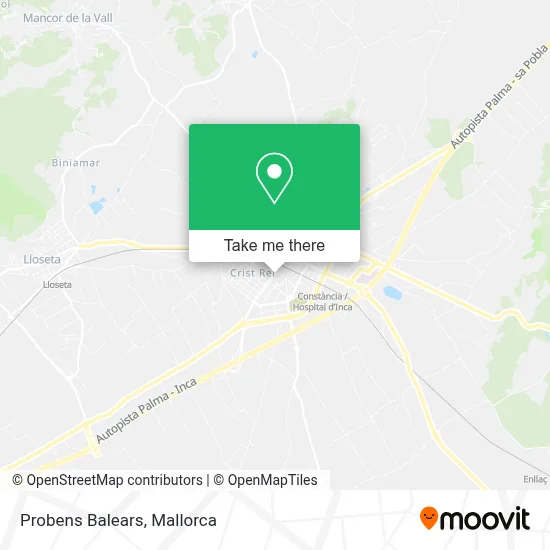 Probens Balears map