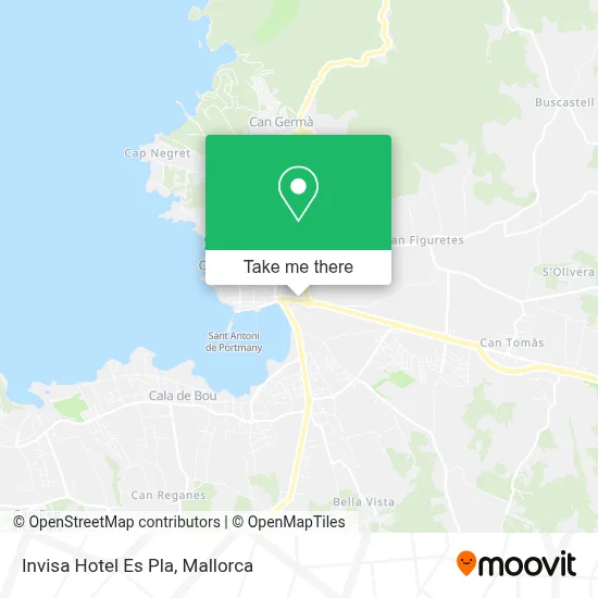 Invisa Hotel Es Pla map