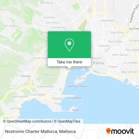 Nostromo Charter Mallorca map