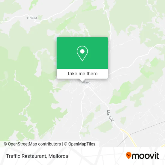 Traffic Restaurant map
