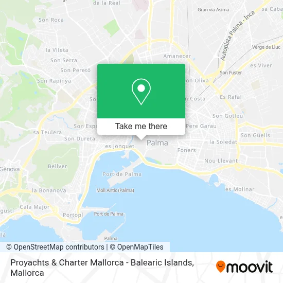 Proyachts & Charter Mallorca - Balearic Islands map