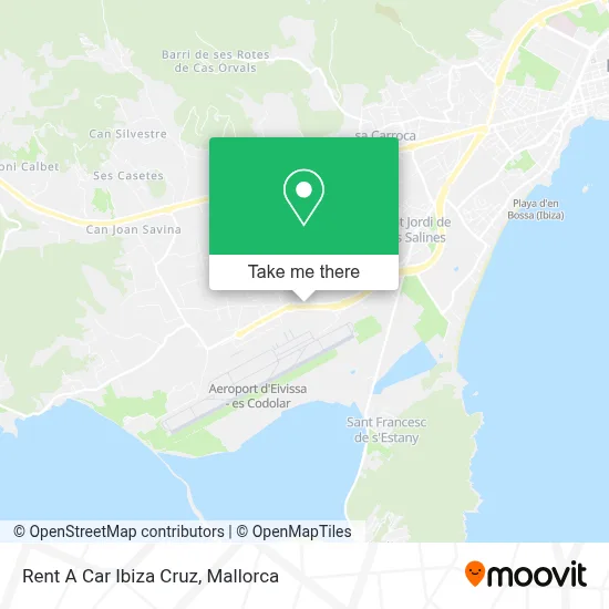 Rent A Car Ibiza Cruz map