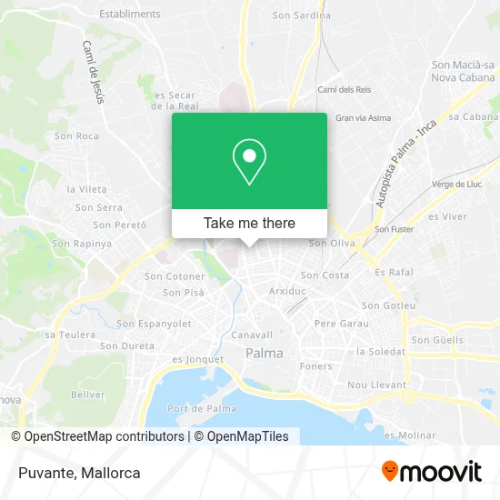 Puvante map