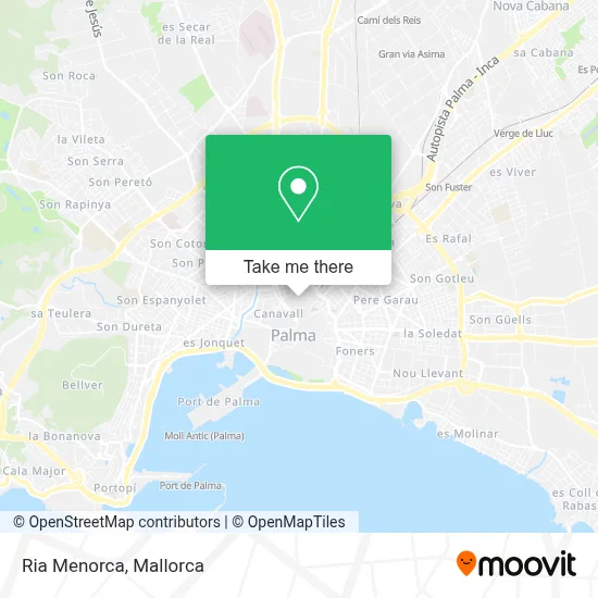 Ria Menorca map