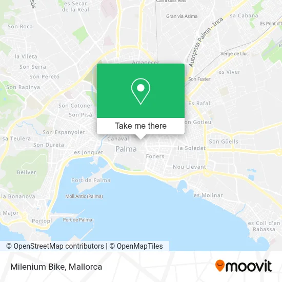 mapa Milenium Bike
