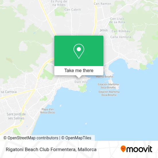Rigatoni Beach Club Formentera map