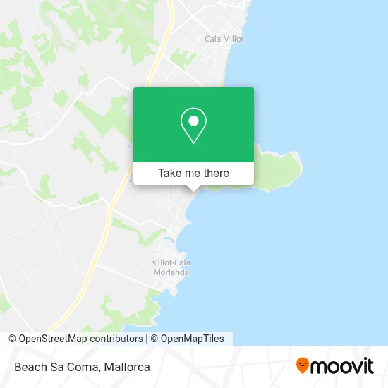 Beach Sa Coma map
