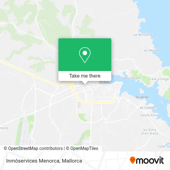 Inmôservices Menorca map