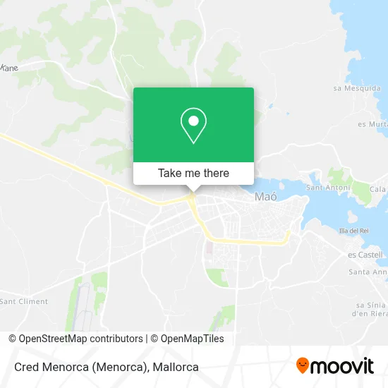 Cred Menorca map