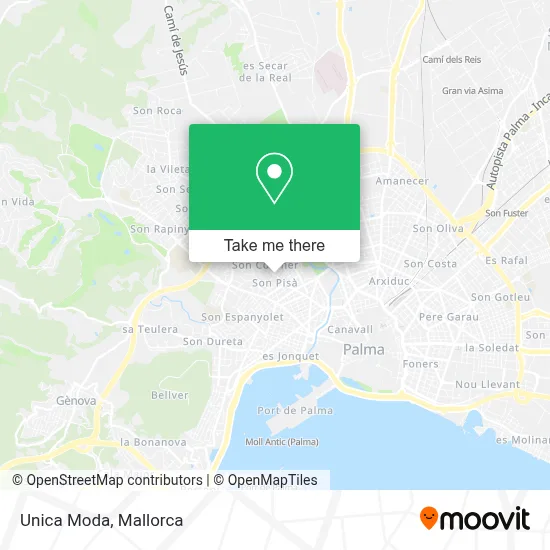 Unica Moda map