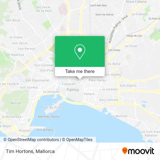 Tim Hortons map