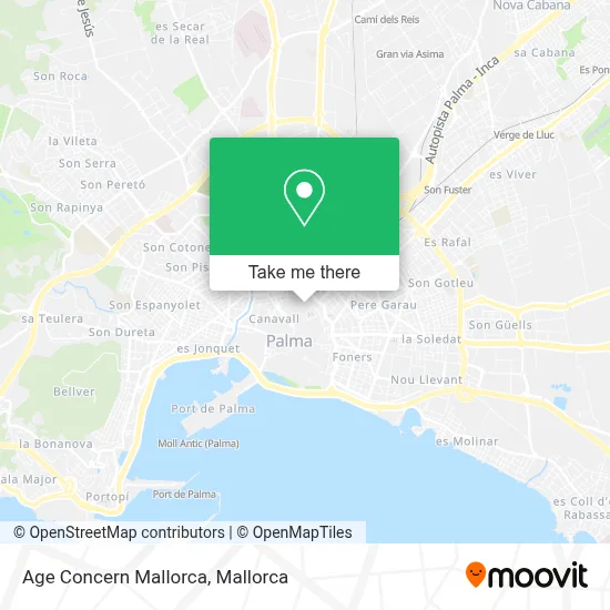 Age Concern Mallorca map