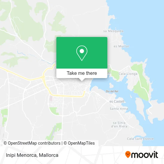 Inipi Menorca map