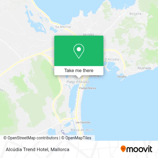 Alcúdia Trend Hotel map