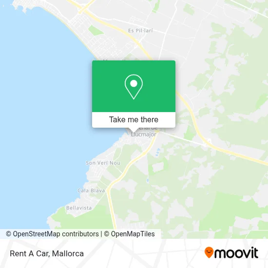 Rent A Car map