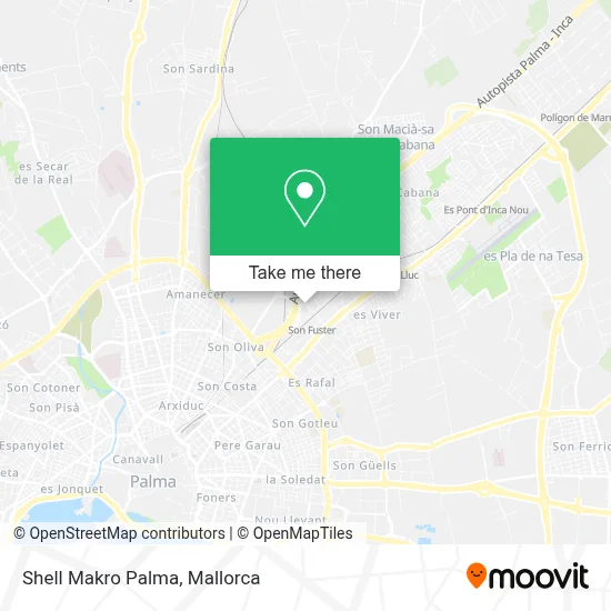 Shell Makro Palma map