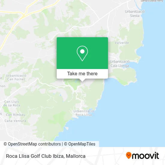 Roca Llisa Golf Club Ibiza map