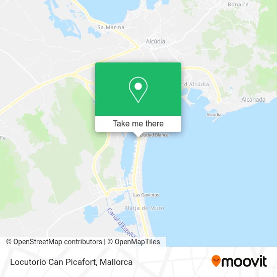 Locutorio Can Picafort map