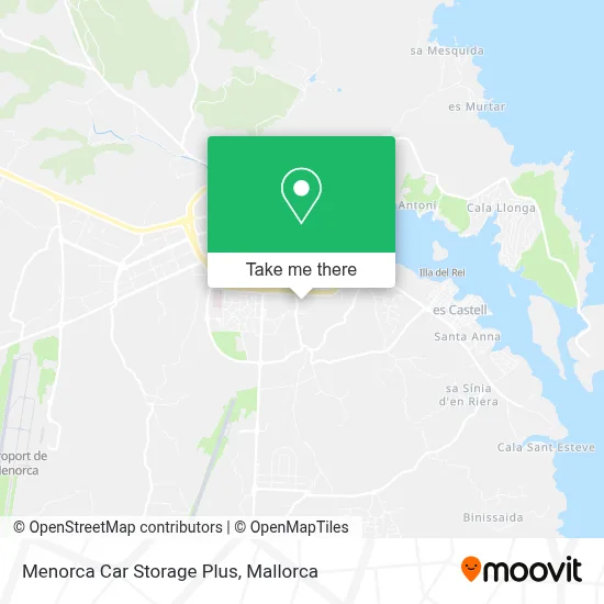 Menorca Car Storage Plus map