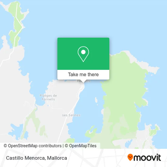 Castillo Menorca map