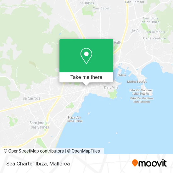Sea Charter Ibiza map