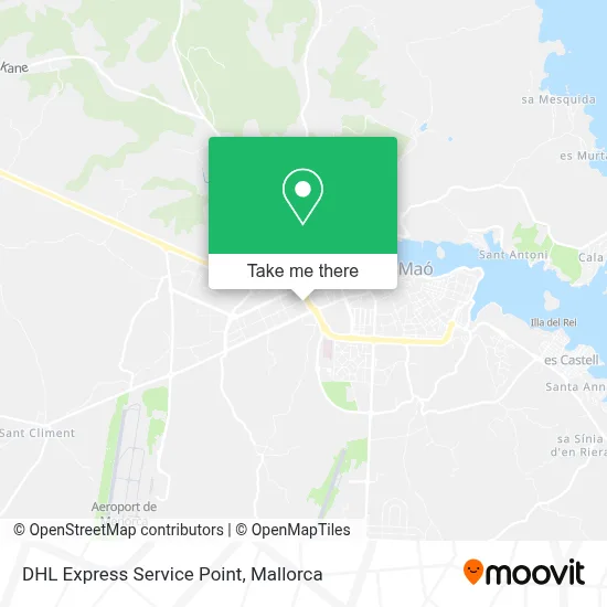 DHL Express Service Point map
