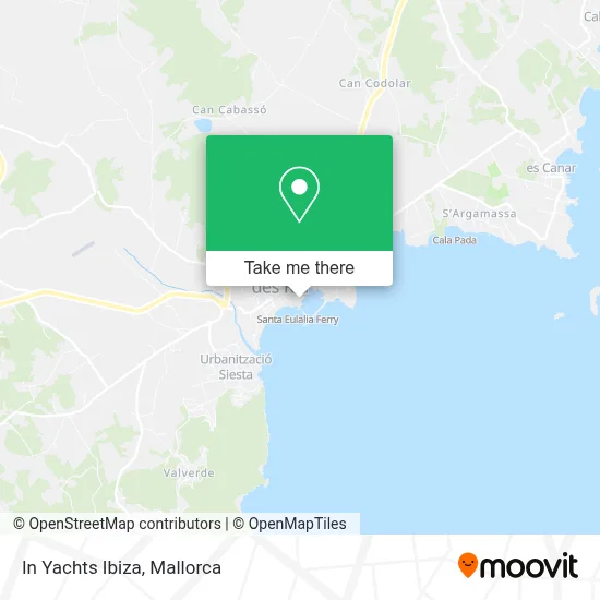 In Yachts Ibiza map