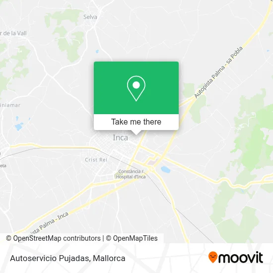 Autoservicio Pujadas map