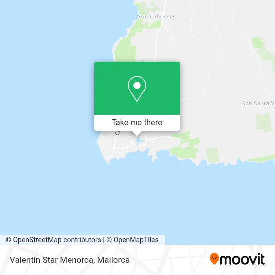 Valentin Star Menorca map