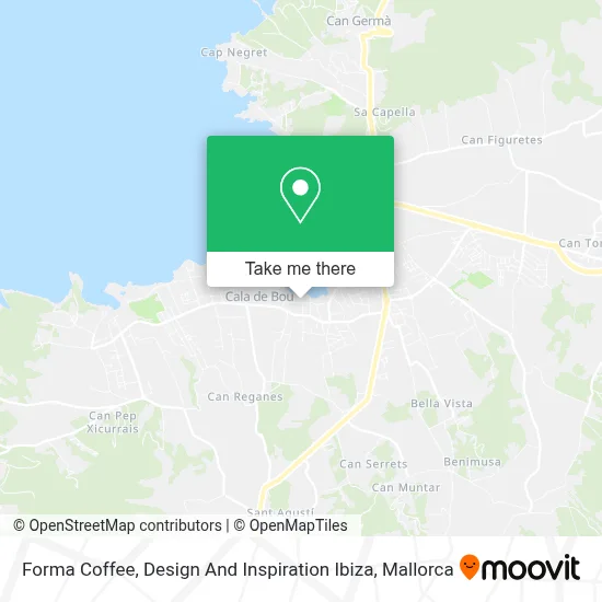 Forma Coffee, Design And Inspiration Ibiza map