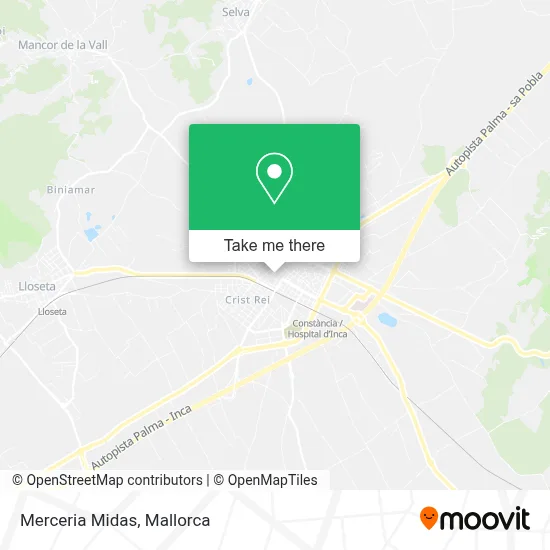 Merceria Midas map