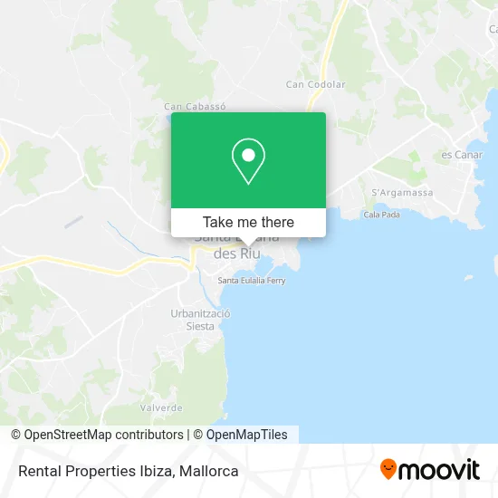 Rental Properties Ibiza map