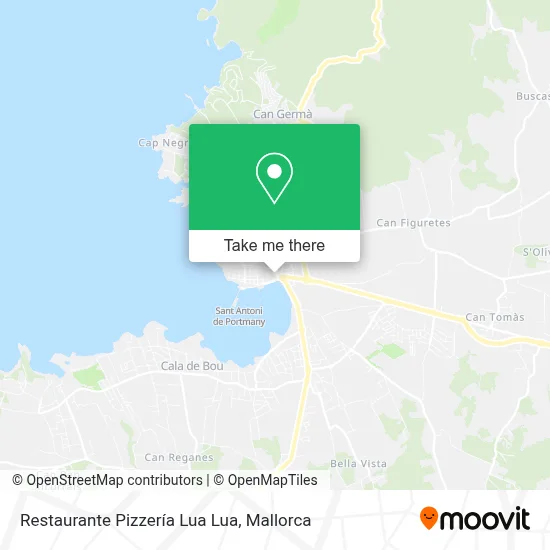 Restaurante Pizzería Lua Lua map