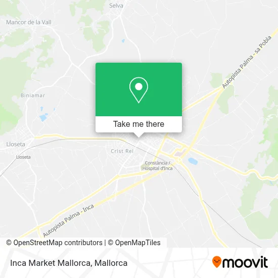 Inca Market Mallorca map