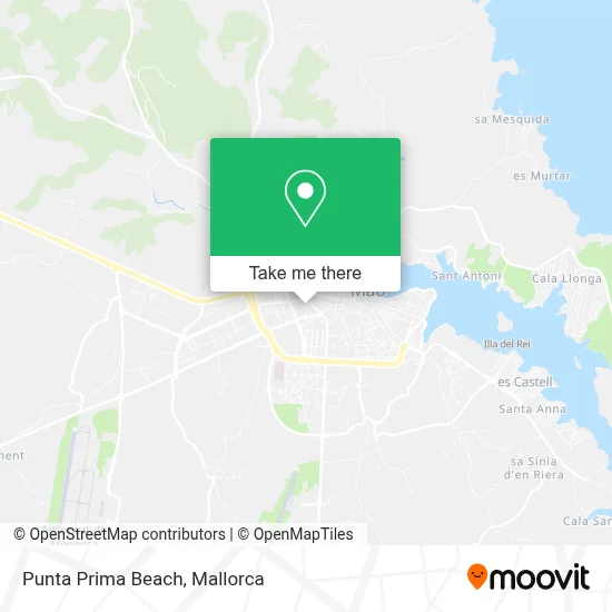 Punta Prima Beach map