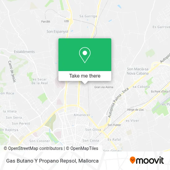 Gas Butano Y Propano Repsol map
