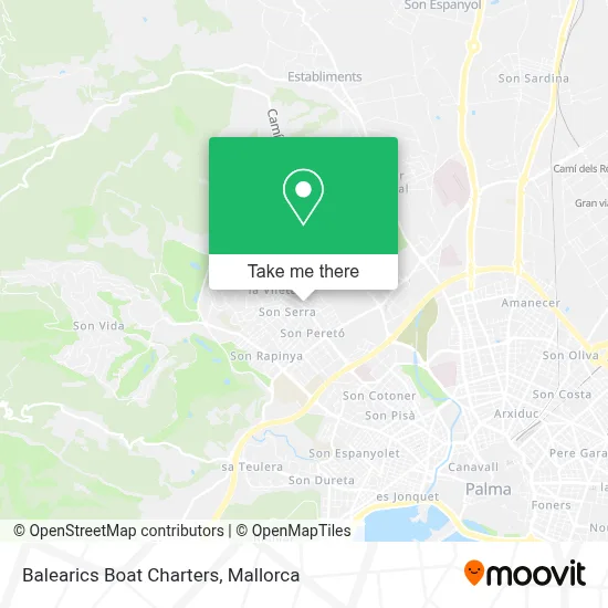 Balearics Boat Charters map