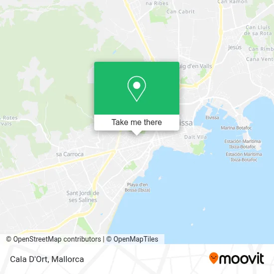 Cala D'Ort map