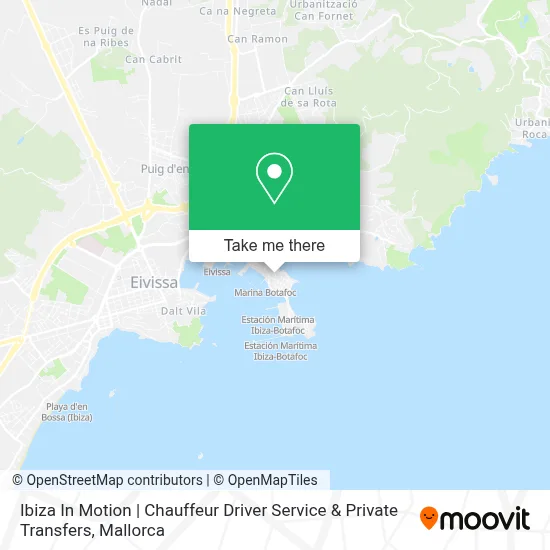 Ibiza In Motion | Chauffeur Driver Service & Private Transfers map