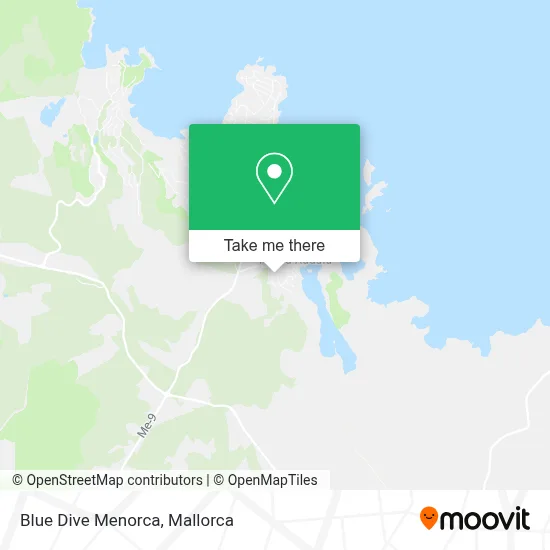 Blue Dive Menorca map