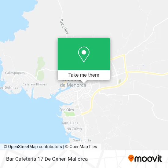 Bar Cafeteria 17 De Gener map
