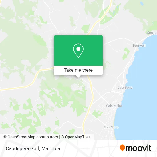 Capdepera Golf map