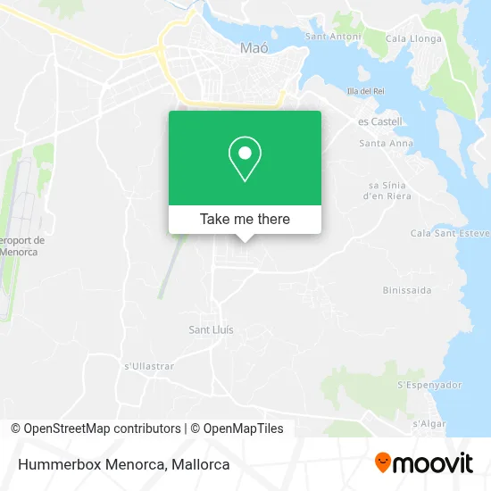 Hummerbox Menorca map