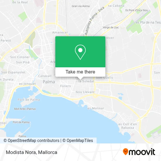 Modista Nora map