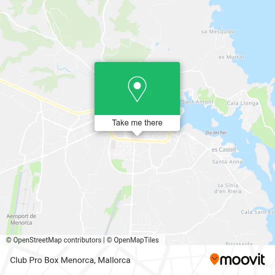 Club Pro Box Menorca map