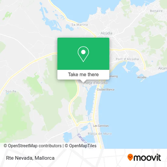 Rte Nevada map