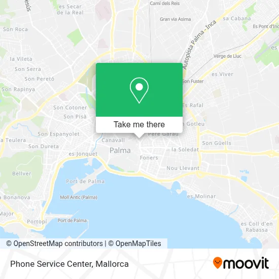 Phone Service Center map