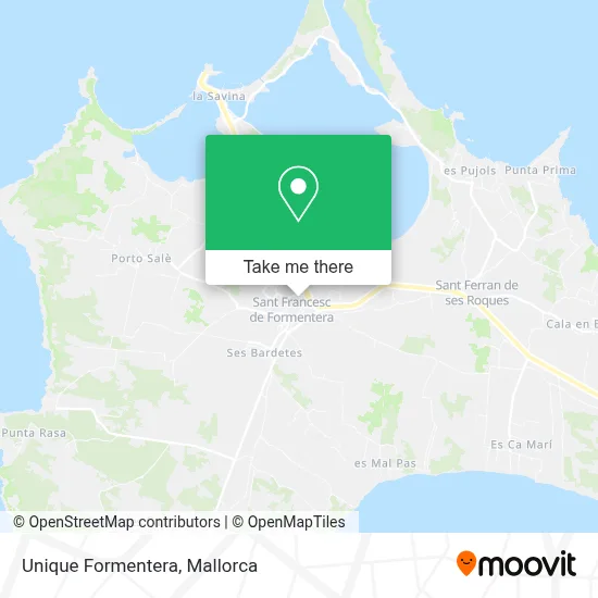 Unique Formentera map