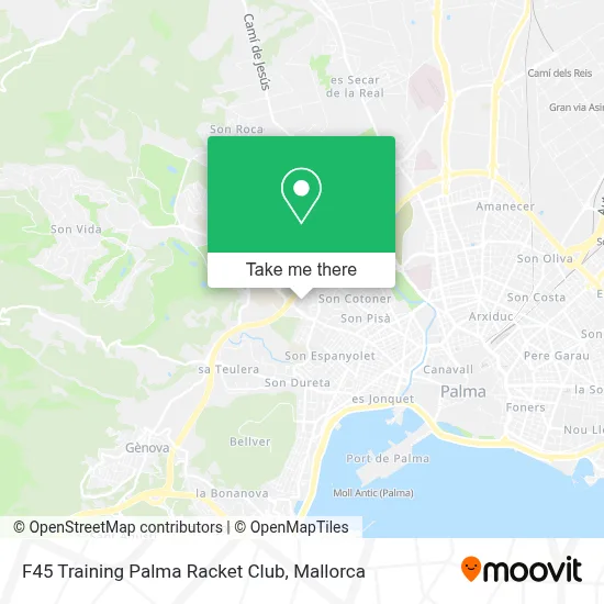 F45 Training Palma Racket Club map