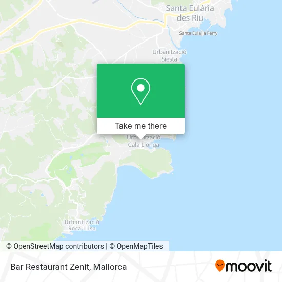 Bar Restaurant Zenit map